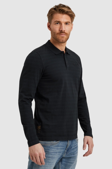 PME legend long sleeve polo melange stripe